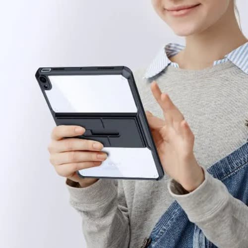 Shockproof Clear Case With Leather Magnetic Stand Case For Ipad Air 4 10.9