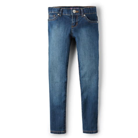 Girls Basic Super Skinny-vic Jeans - Blue Wash