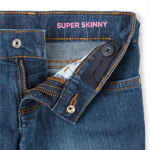 Girls Basic Super Skinny-vic Jeans - Blue Wash