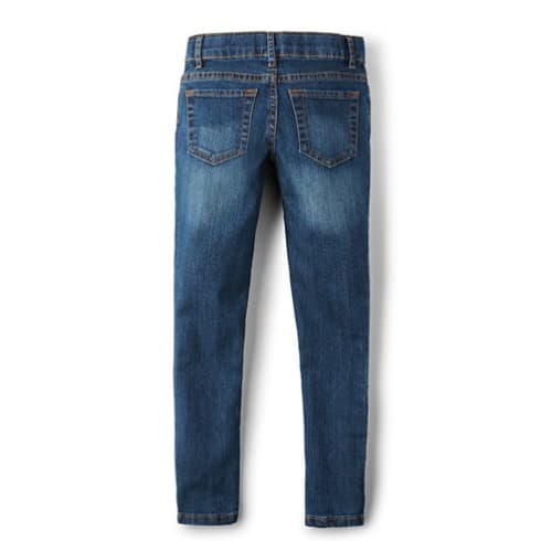 Girls Basic Super Skinny-vic Jeans - Blue Wash