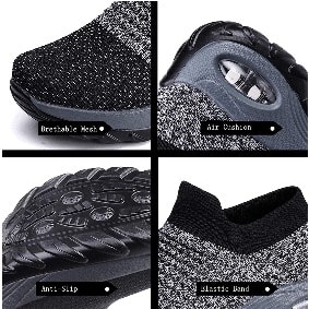 Women's Breathable Mesh Slip On Walking Sneakers -purple
