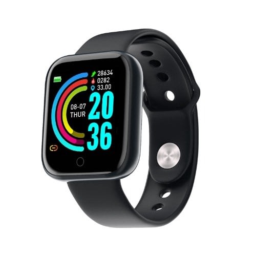 Intelligent Smart Watch - Fitness Tracker And Blood Pressure Monitor - Y68 - Black