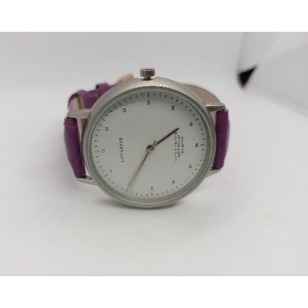 Lifesaver Unisex Leather Watch - Purple