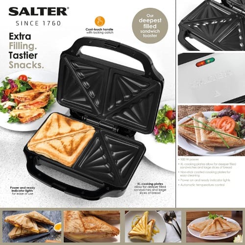 Salter Electric Xl Deep Sandwich Toaster -900w