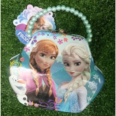 Disney Frozen Tin Hand Bag With Beaded Handle