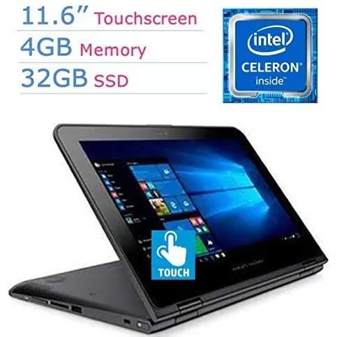 Probook X360 11 G5-intel®celeron - 64GB SSD - 4GB RAM - Touchscreen - Win 10 Pro - Black