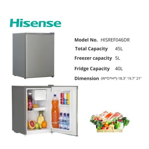 REF 046 DR - 46l Frost Single Door Refrigerator - Silver