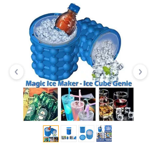 Ice Cube Maker Silicone Bucket