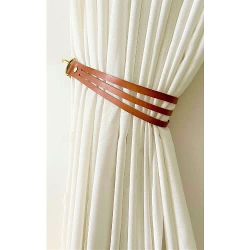 Leather Tie Back - Brown