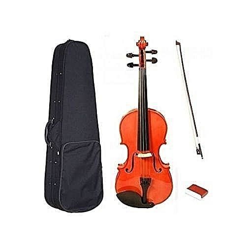 3/4 Size Violin With Bow & Natural Case - 12
