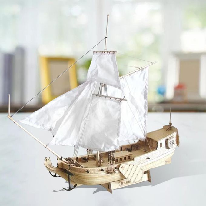 Wooden Sailing Boat Model Kit Unassembled Kit Wooden Ship Model