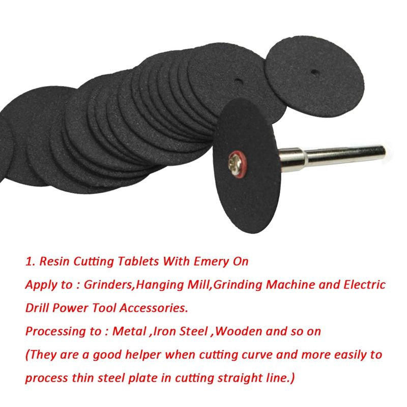 36Pcs 24Mm Resin Cutting Grinding Wheel Rotating Blade Disc Tool Electric Grinding To
