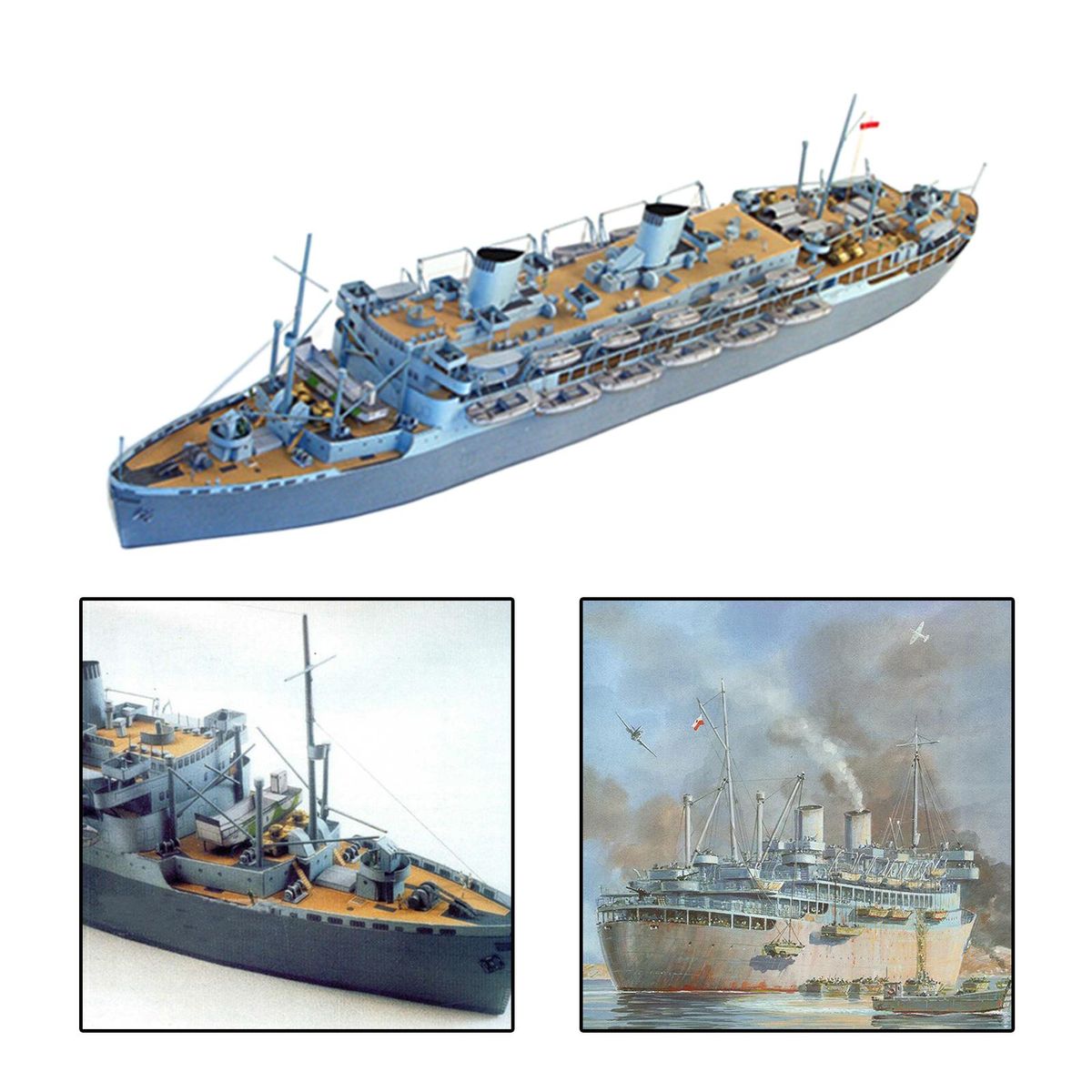 1:400 Scale Model 3D Puzzle Building DIY Cruiser For Desk Home