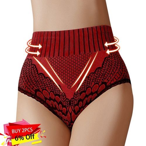 Women's Briefs Comfortable Women Cotton Underpants Breathable High Waist Intimates Underwear Period Panties Female Lingerie(#style 2--color 5)