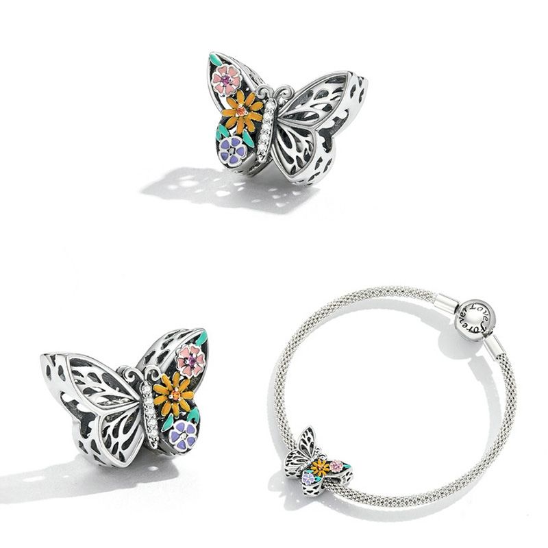 S925 Erfly Series DIY Bracelet Pearl Accessories BSC588