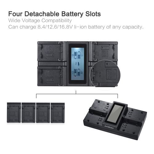 Andoer NP-FW50 NPFW50 4-Channel Digital Camera Battery