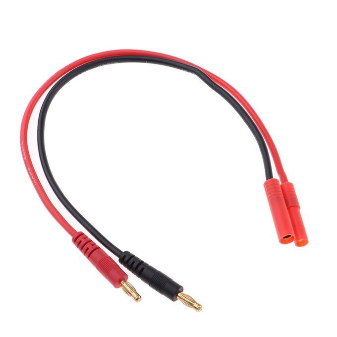 B6 B6AC Battery Adapter Charge Cable 4mm Banana Bullet Connector To