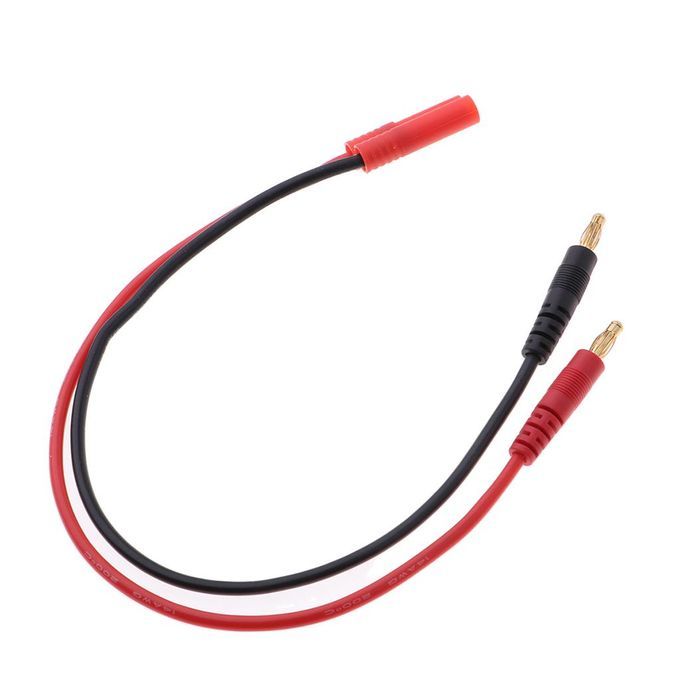 B6 B6AC Battery Adapter Charge Cable 4mm Banana Bullet Connector To