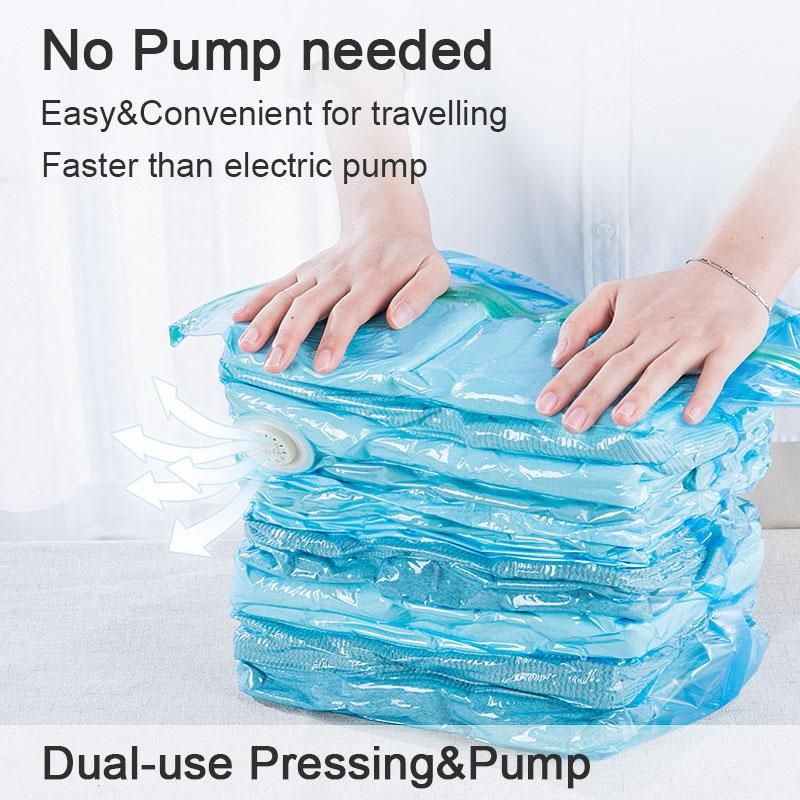 Vacuum Storage Bags for Comforters Blankets Clothes Pillows Hand Press Home Travel Space Saver Vacuum Sealer Compression Bag