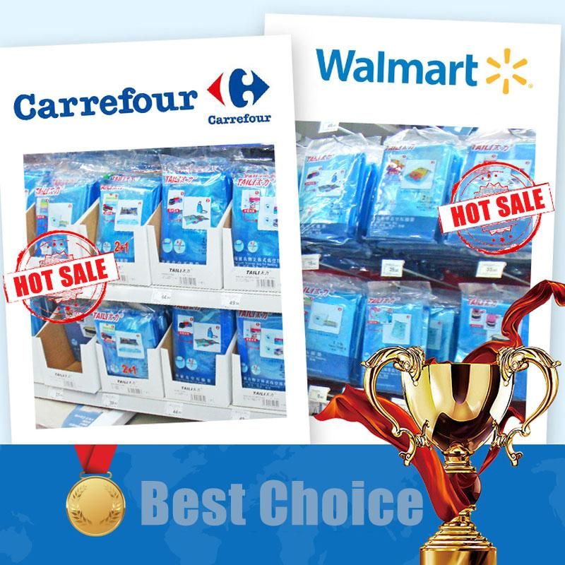 Vacuum Storage Bags for Comforters Blankets Clothes Pillows Hand Press Home Travel Space Saver Vacuum Sealer Compression Bag