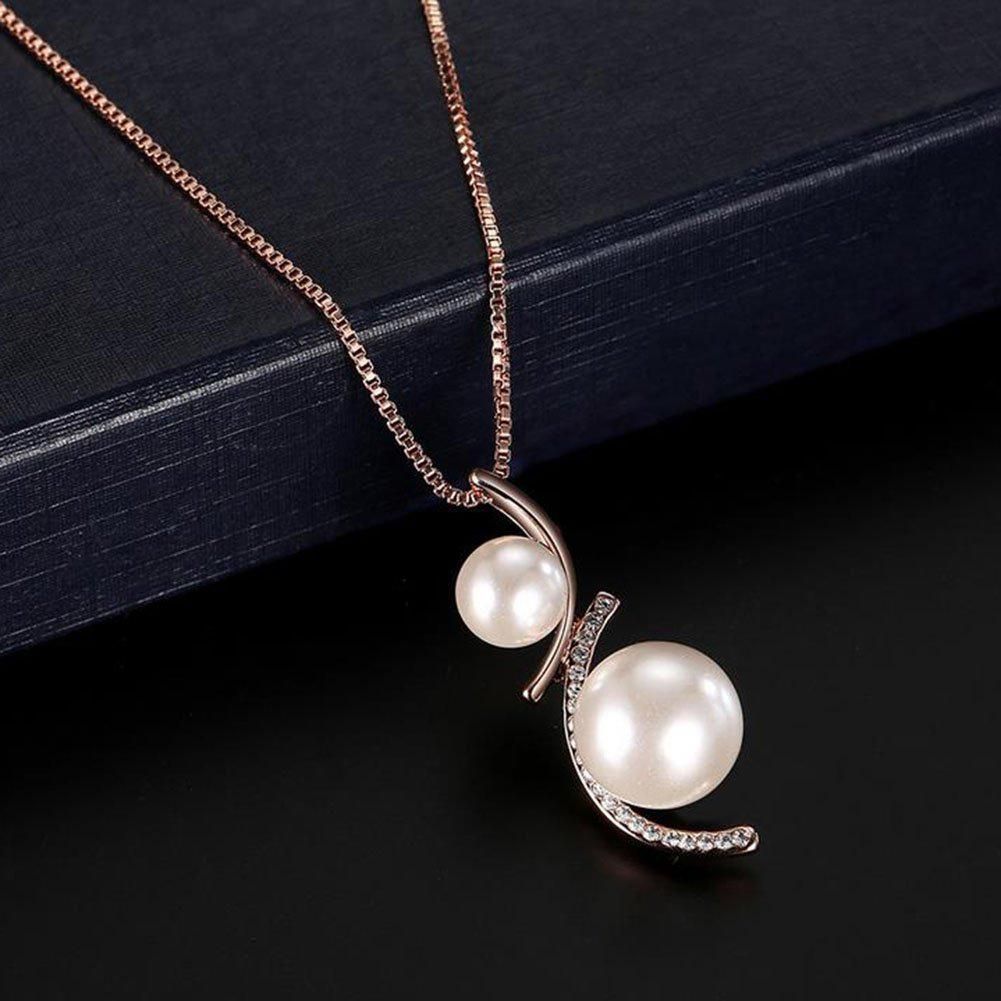 NeckEarrings Diamond Pearl Elegant Women Jewellery Set
