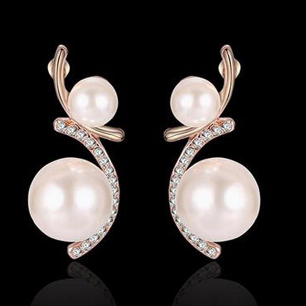 NeckEarrings Diamond Pearl Elegant Women Jewellery Set