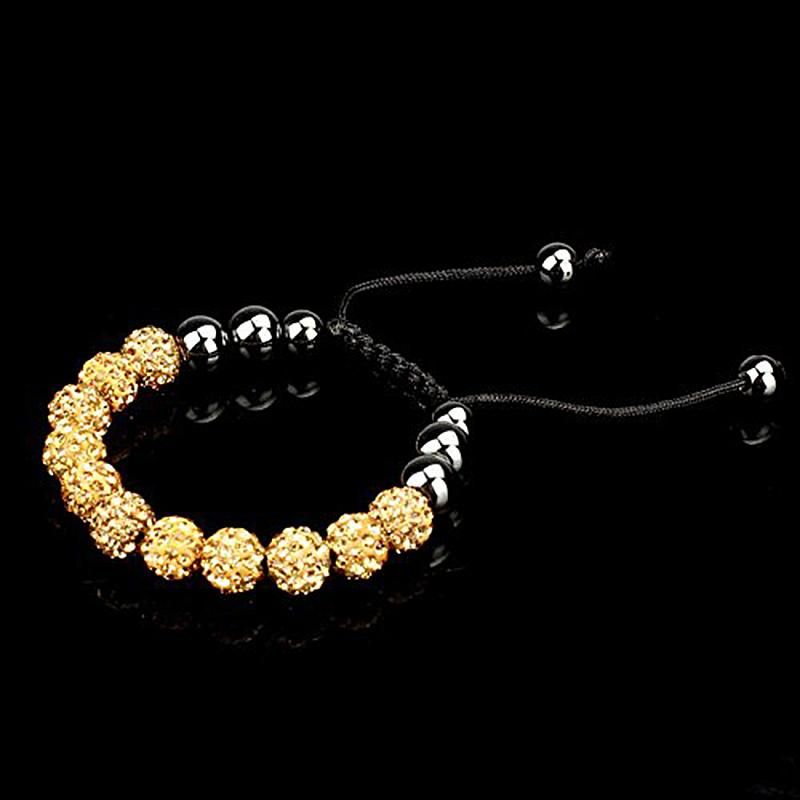 Crystal Ball Shamballa Bracelet Earrings Set Neck