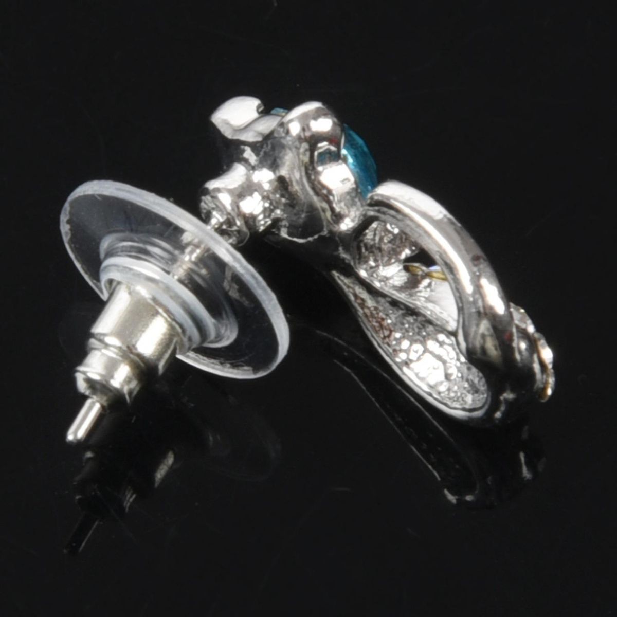 Women Fashion Rhine Cat Ear Stud Earrings Neck