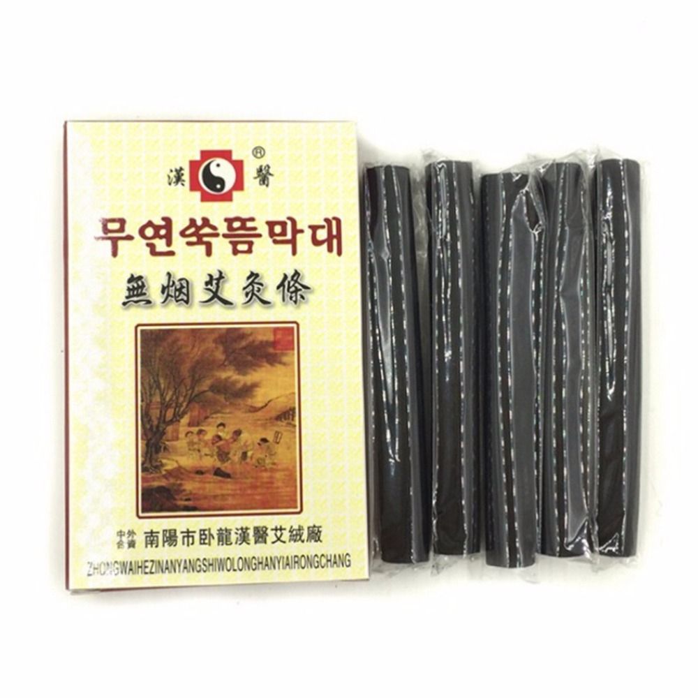 5Pcs/set High Stick The The Health Of Smokeless 14*110mm Improve Black Quality Moxa Body Roll Traditional