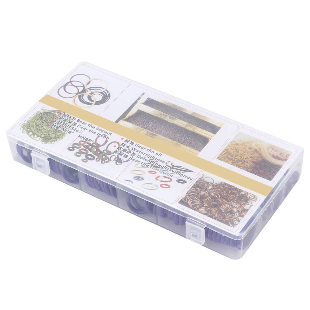 225pcs Rubber O‑Ring Assortment Set UV Protection For AC