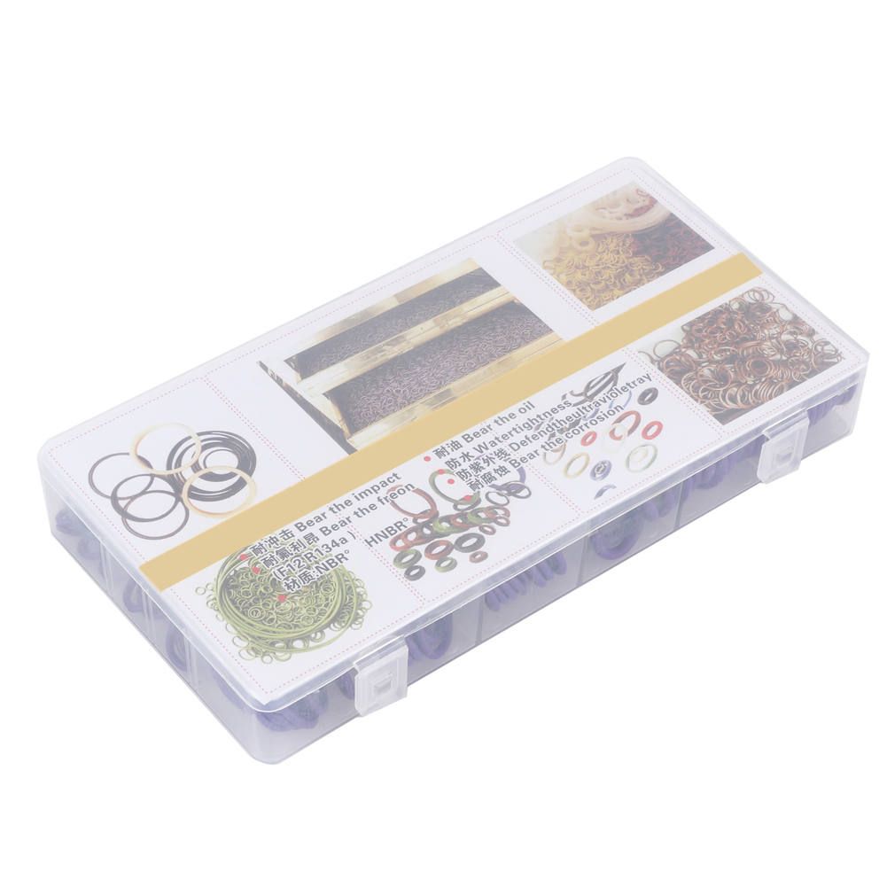 225pcs Rubber O‑Ring Assortment Set UV Protection For AC