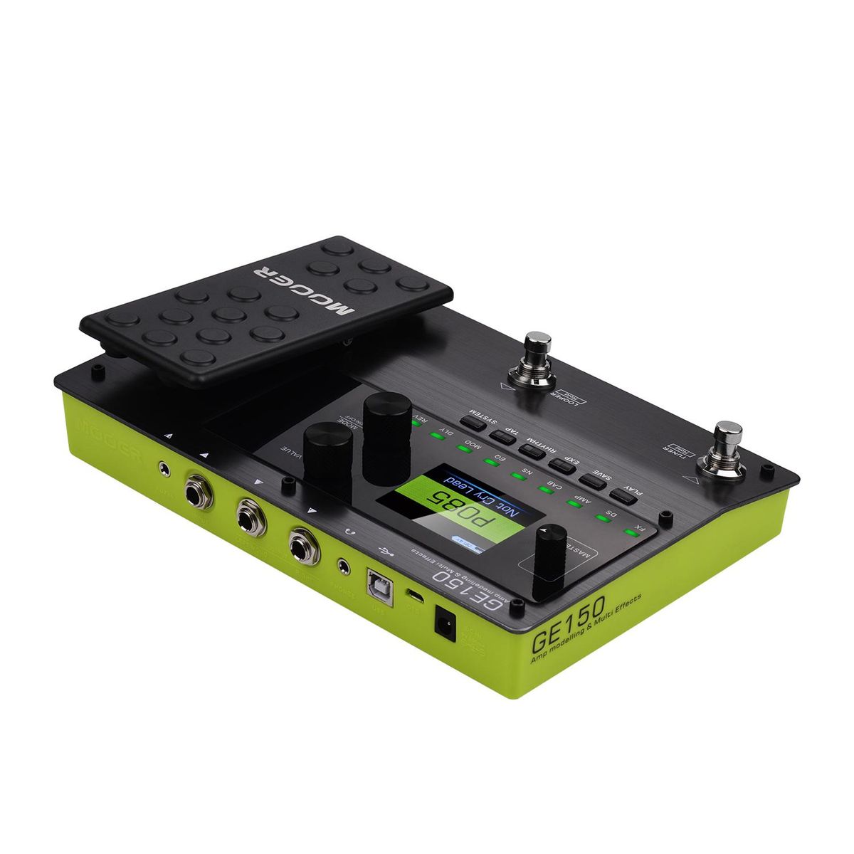 MOOER GE150 Amp Modelling & Multi Effects Pedal 55 Amplifier Models 151 Effects 80s Looper 40 Drum Rhythms 10 Metronome Tap Tempo OTG Function