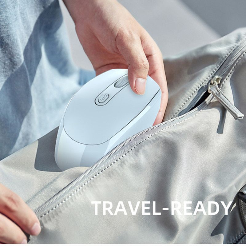 Bluetooth Ultra Thin Wireless Mouse 2.4G Charging Blue