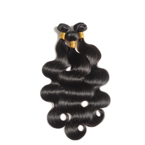 Natural Black 4 Bundles Of Body Wave Hair With Closure