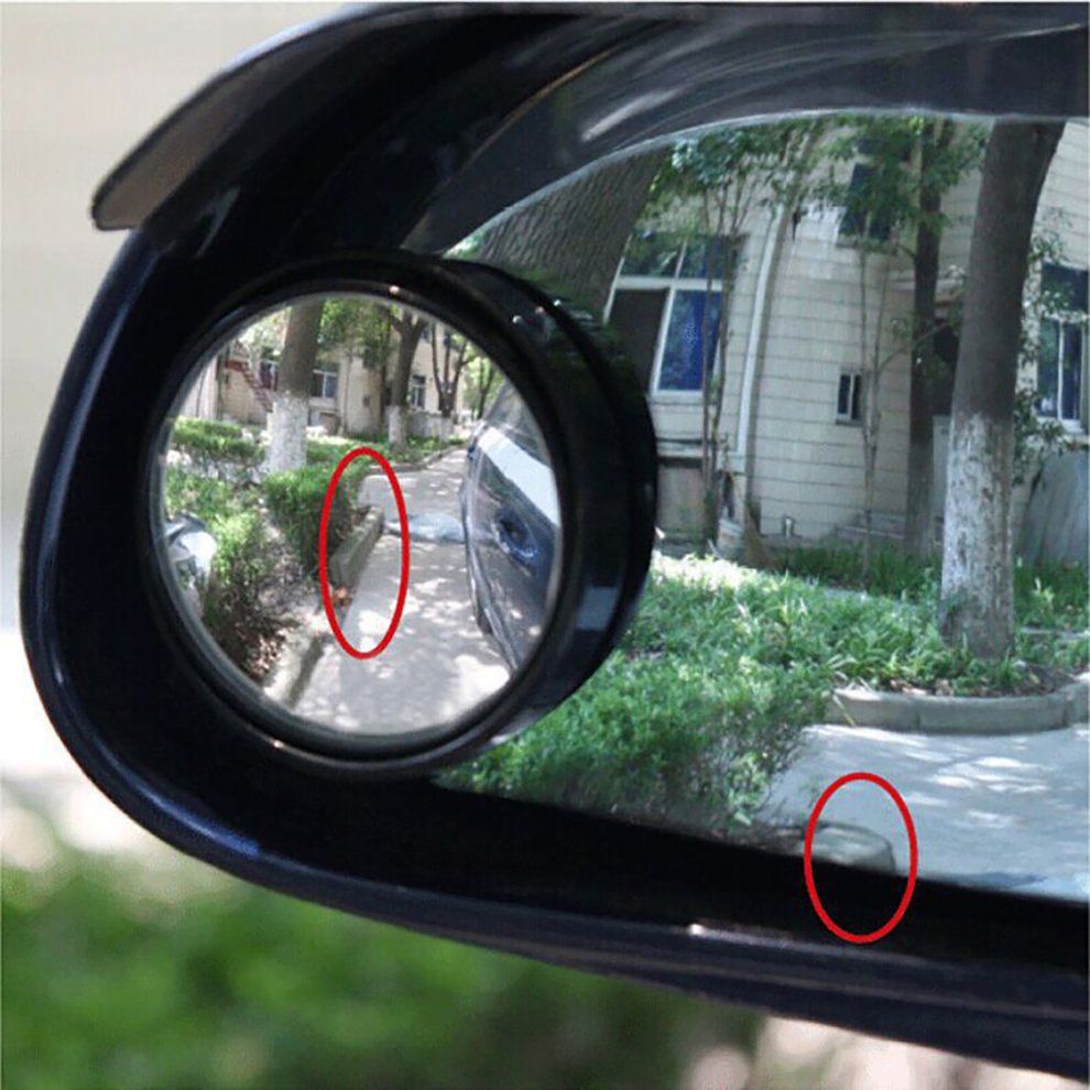 Ar Round Mirror Blind Spots Rearview   Auxiliary   Wide-angle  -black