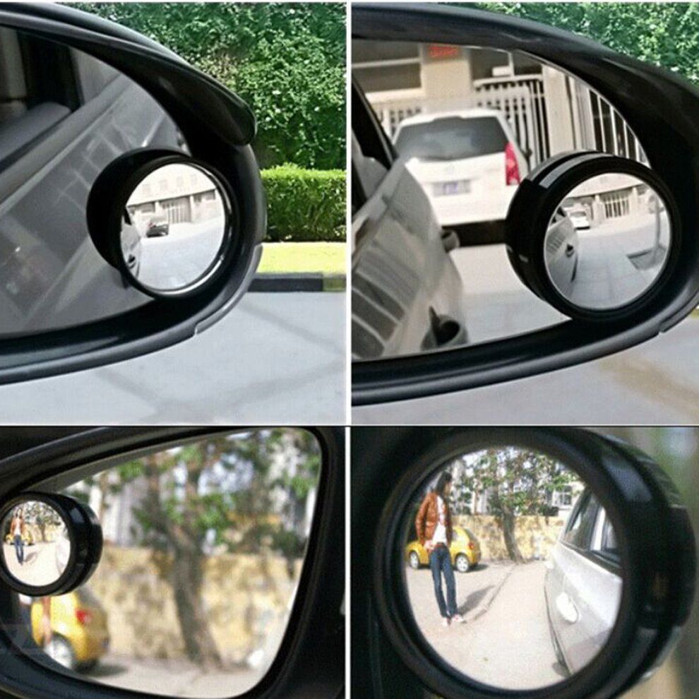 Ar Round Mirror Blind Spots Rearview   Auxiliary   Wide-angle  -black