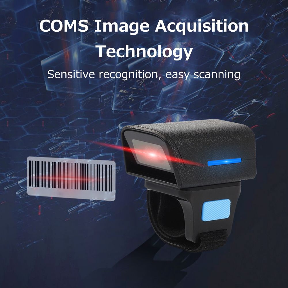Wearable Ring Type Barcode Scanner USB Wired+2.4G+BT Three-mode Connection