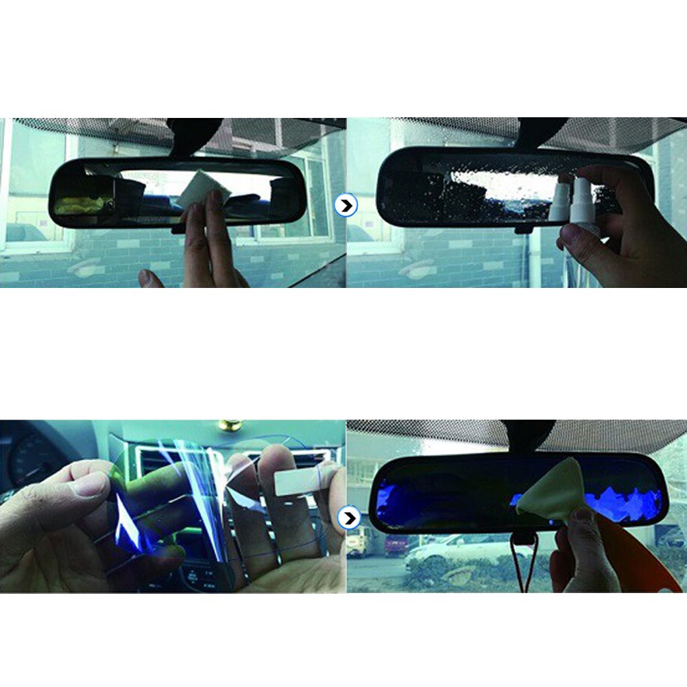 1 Set Universal Car Interior Rearview Mirror Anti-Glare Film Rear View Anti