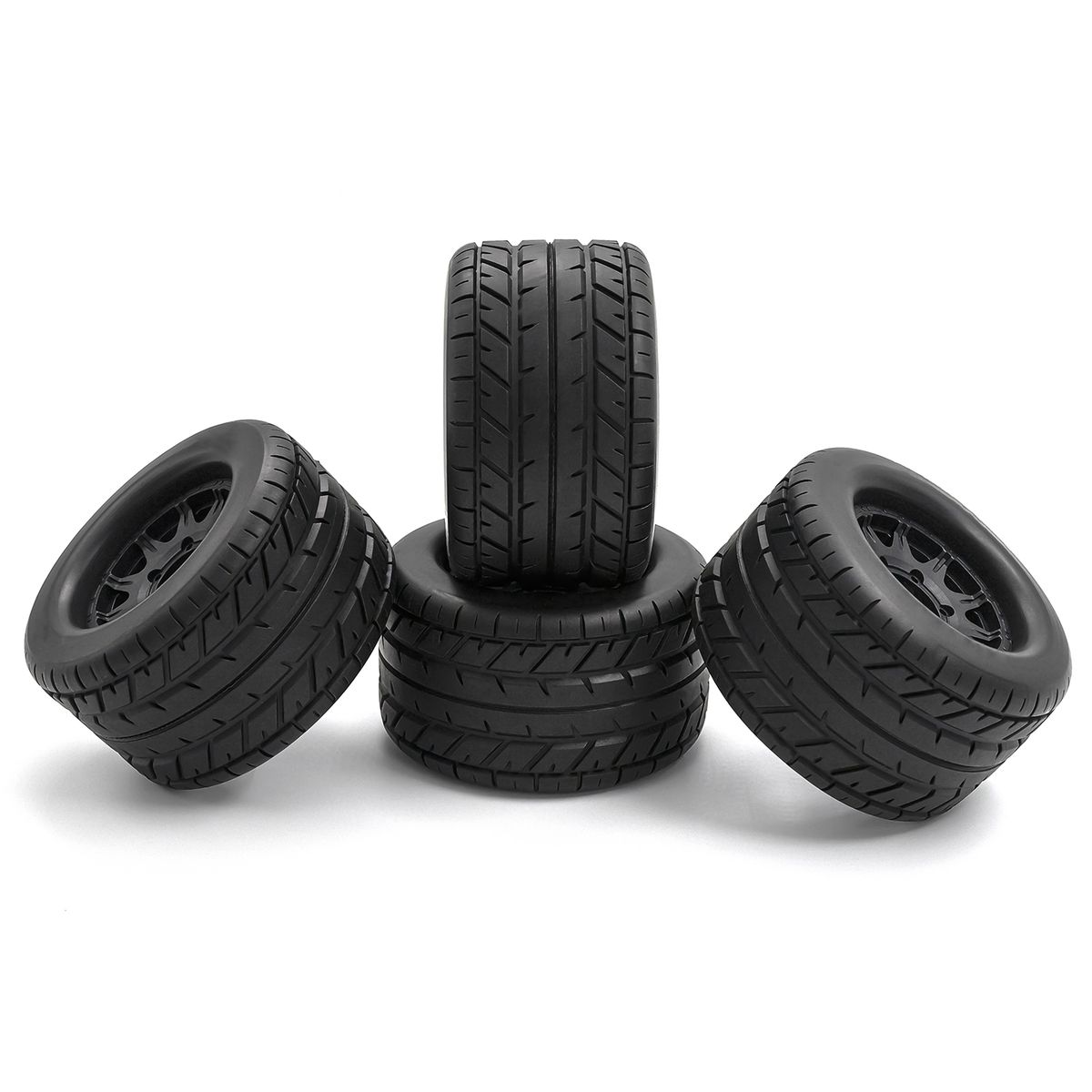 Car Tires With Wheel Rims 4pcs Replacement For 1/10 LOSI