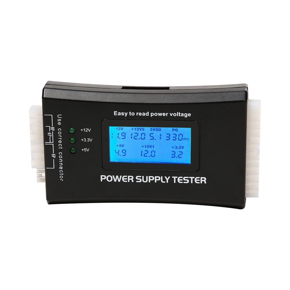 Check Quick Digital LCD  Supply Tester Computer 20/24 Pin Power Supply Tester Measure Tool 24Pin, ATX 20Pin Interface