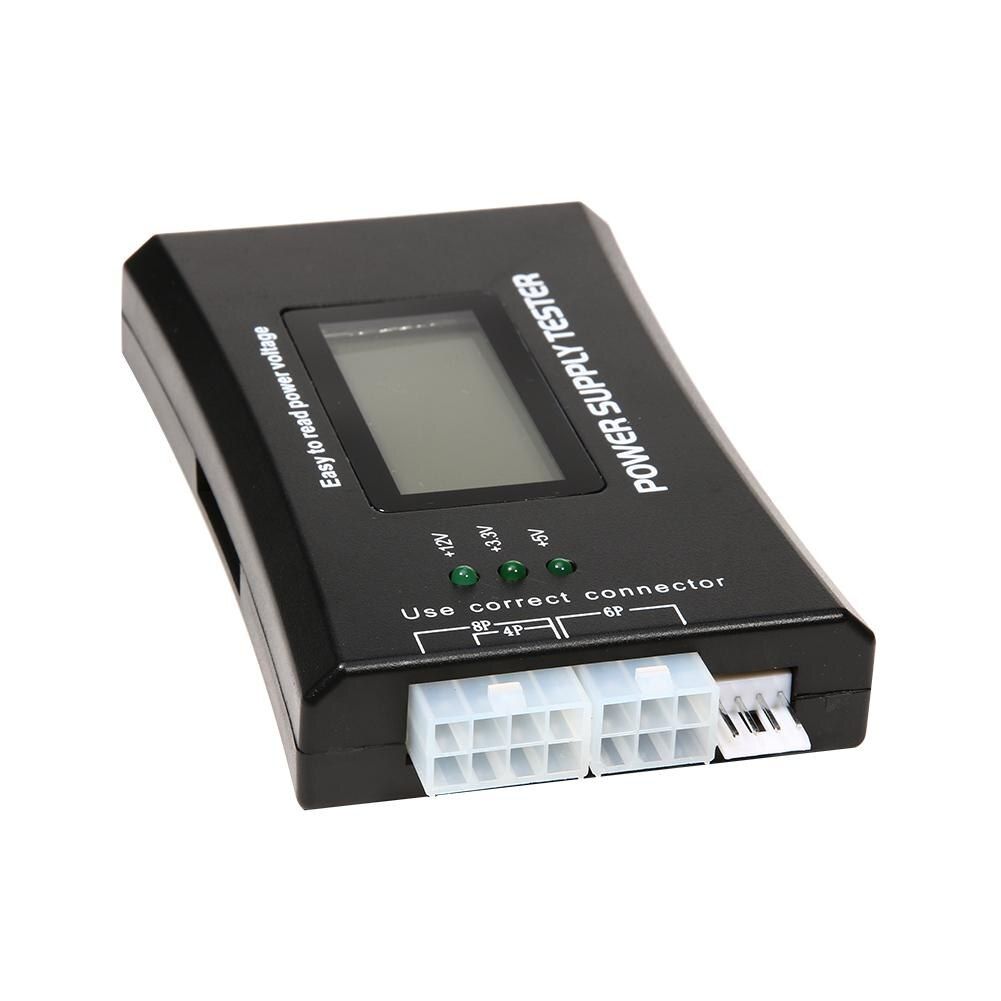 Check Quick Digital LCD  Supply Tester Computer 20/24 Pin Power Supply Tester Measure Tool 24Pin, ATX 20Pin Interface
