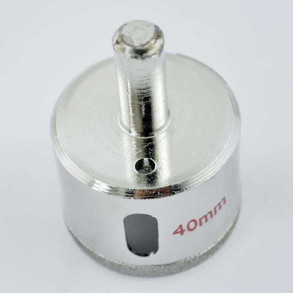 SODIAL R Diamond Coated Tip 40mm Glass Hole Saw Cutter Bit