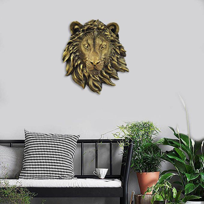 3D Animal Head Wall Decoration Safari Animal Bust Hanging Art Lion