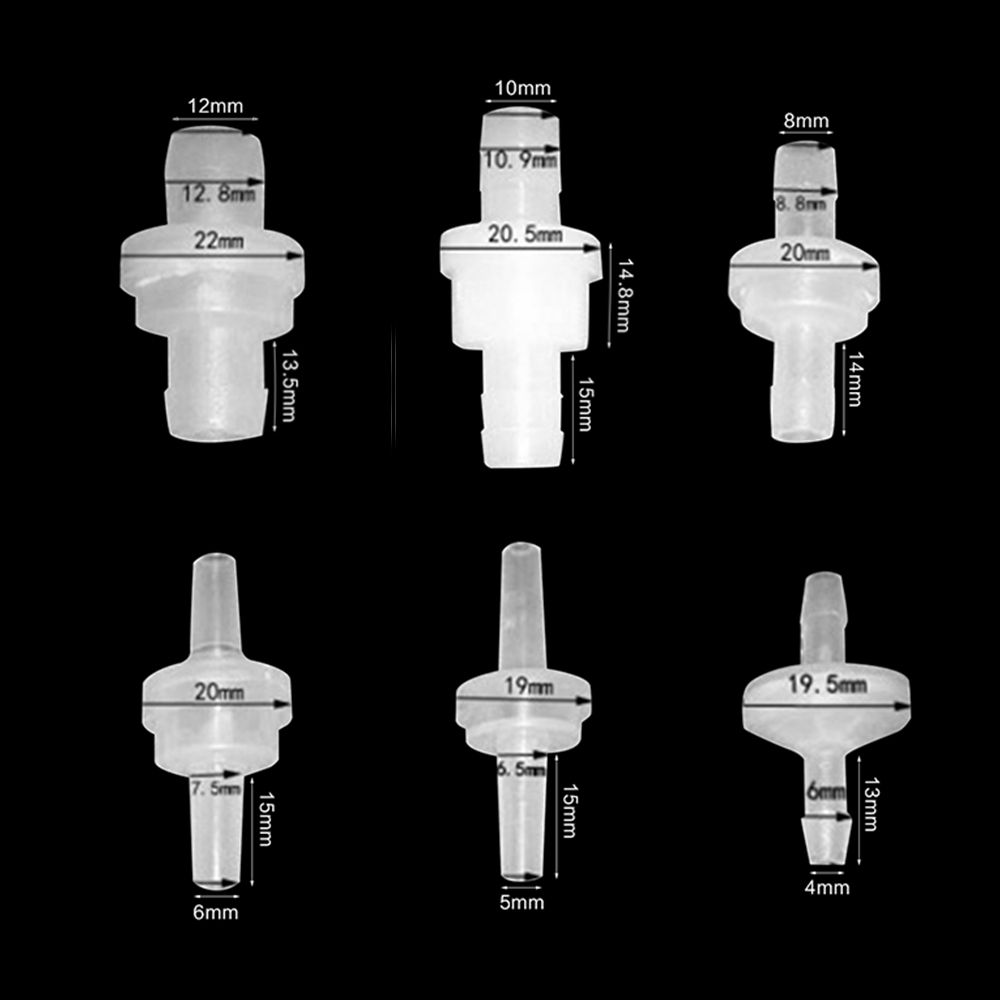 1pc 4/5/6/8/10/12mm Plastic Check Valve One-Way Non-Return