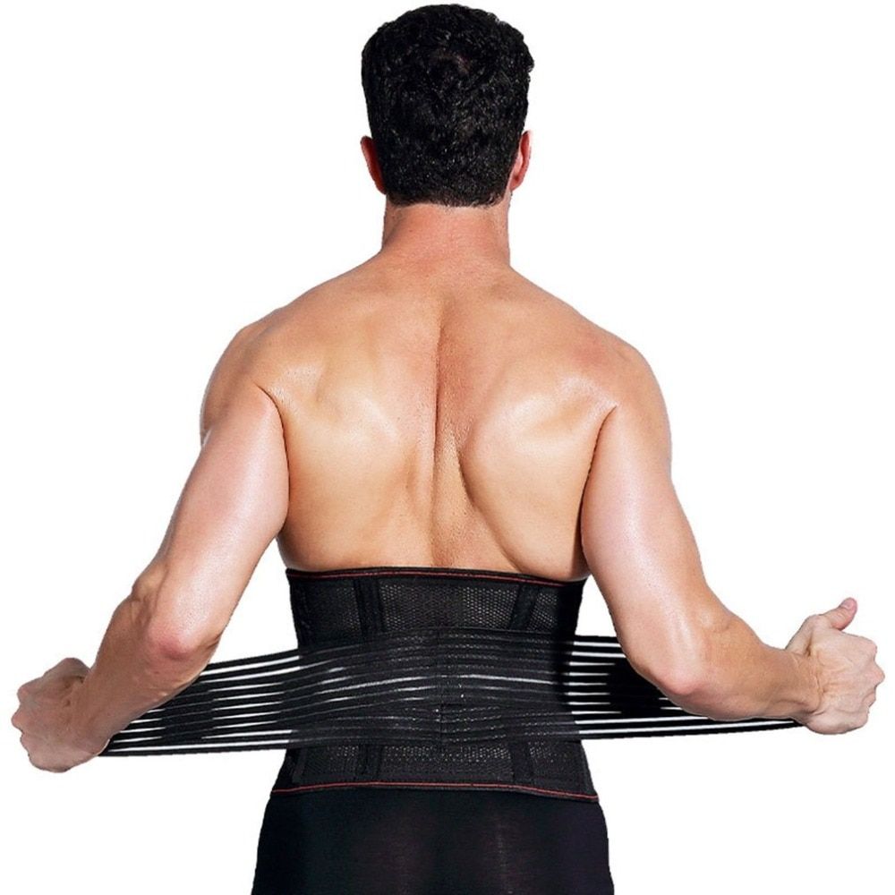 Men Body Shaper Corset Abdomen Tummy Control Waist Trainer Cincher Fat Burning Girdle Slimming Belly Belt For Male(#black)