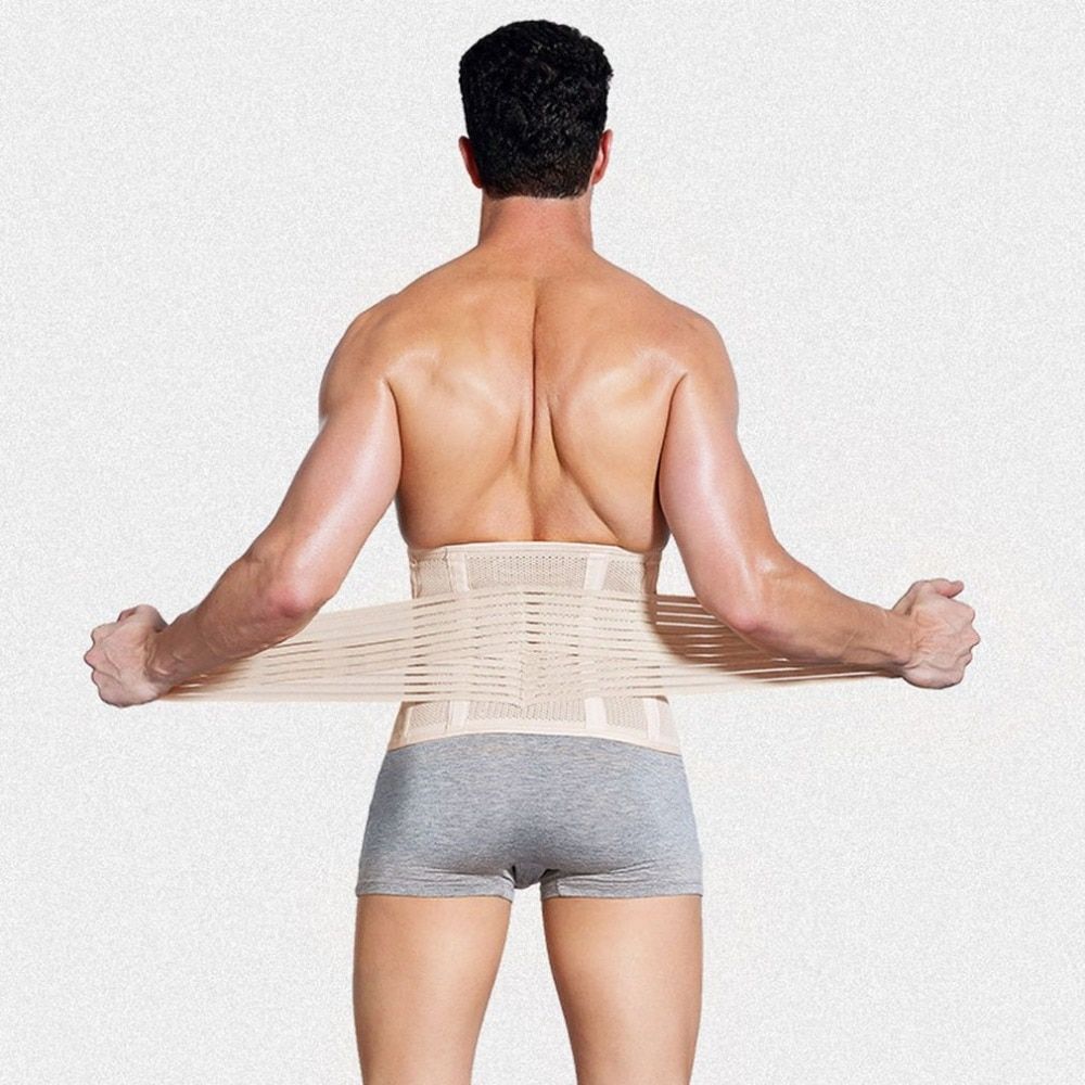 Men Body Shaper Corset Abdomen Tummy Control Waist Trainer Cincher Fat Burning Girdle Slimming Belly Belt For Male(#black)