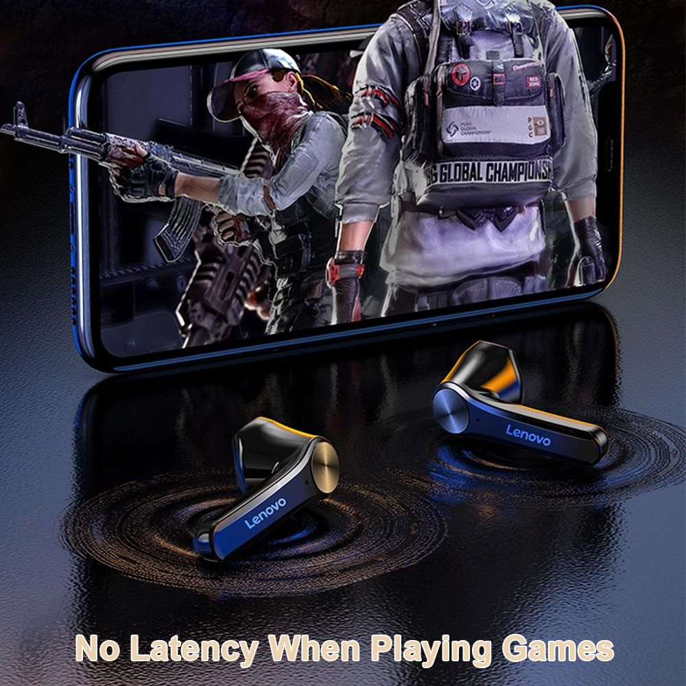 Lenovo QT81 Bluetooth 5.1 TWS Earbuds True Wireless Headphones Touch Control 1200mAh Charging Box Battery Power Display Sweatproof Sports Headset with Mic USB Output
