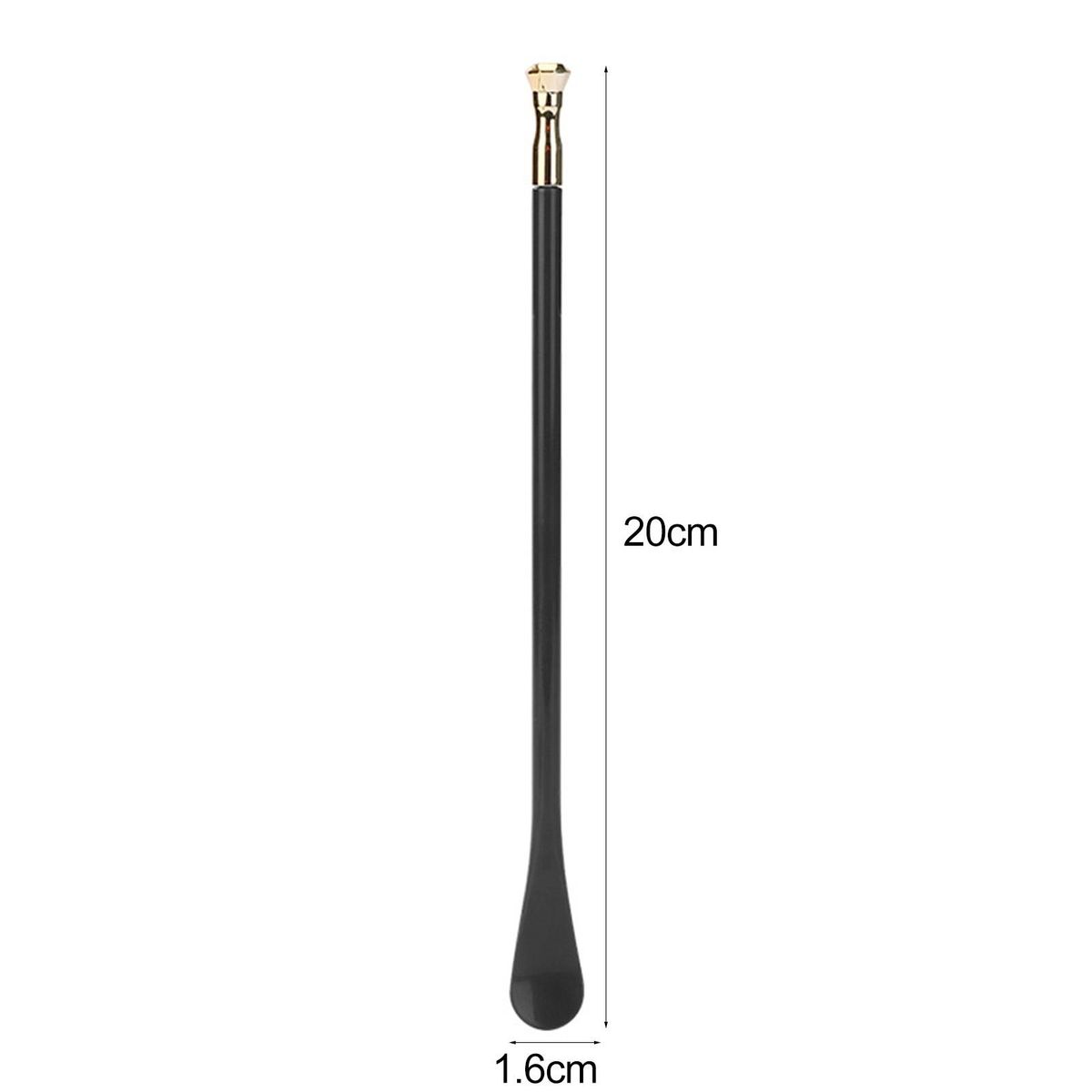 Mixing Spoon 2 in 1 Long Handle Fruit Skewer Stirring Rod Black