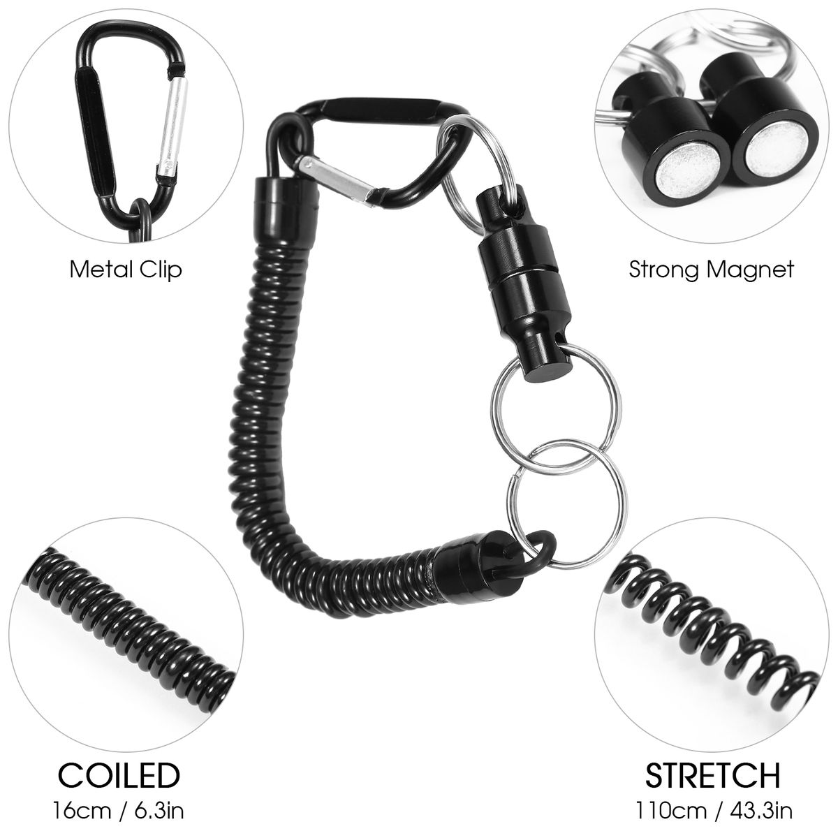 2pcs Magnetic Net Release Holder Keeper Landing Net