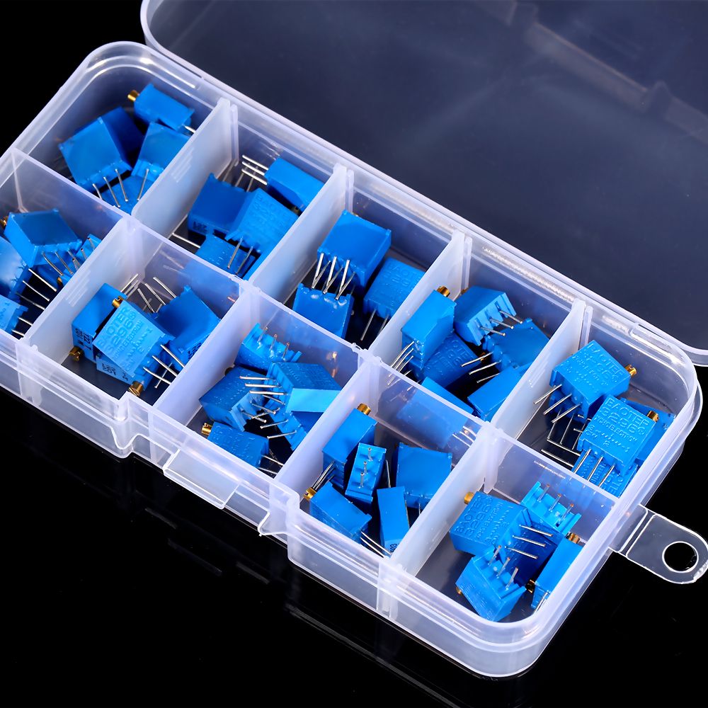 50Pcs 3296W Multiturn Trimmer Potentiometer Kit 3296W High